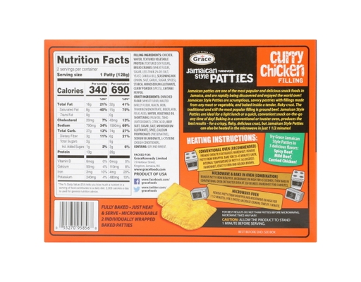 Curry Chicken Patty 9 oz, 2 ct Grace image 1