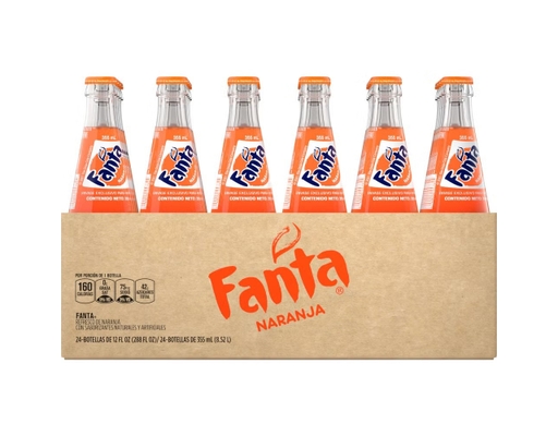 Mexican Fanta Orange 12 oz, 24 pack Coca-Cola image 1