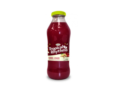 Tropical Rhythms Sorrel Ginger Drink 16 fl oz, 12 pack Grace image 0