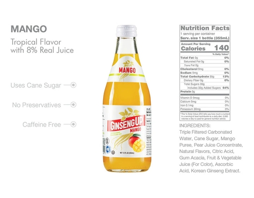 Mango 12 fl oz , 24 pack Ginseng Up image 1