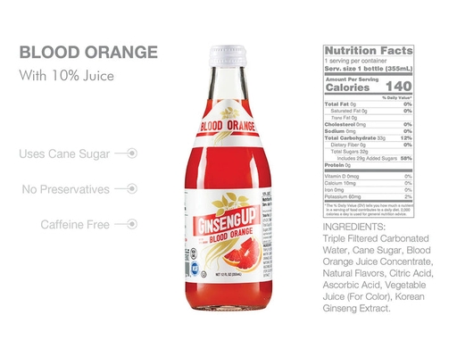 Blood Orange 12 fl oz , 24 pack Ginseng Up image 1
