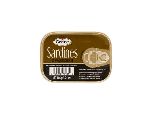 Sardines In Vegetable Oil 106g, 12 pack Grace image 0