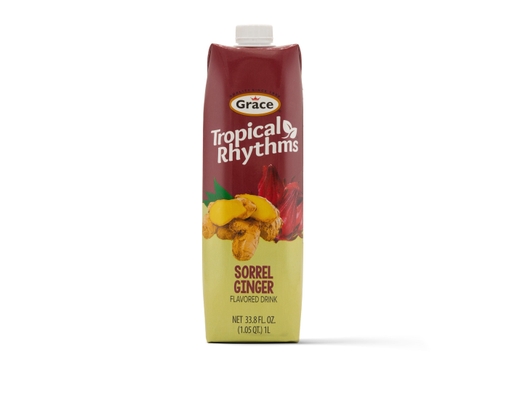 Tropical Rhythms Sorrel Ginger Drink 1L, 12 pack Grace image 0