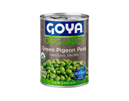 Organic Green Pigeon Peas 15.5 oz, 6 pack Goya image 0