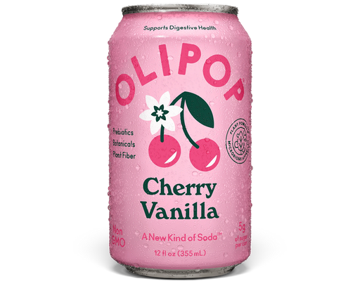 Prebiotic Soda Cherry Vanilla 12 fl oz, 12 pack Olipop image 0