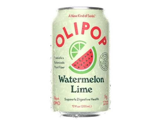 Prebiotic Soda Watermelon Lime 12 fl oz, 12 pack Olipop image 0