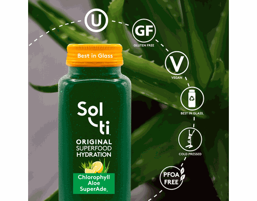 Chlorophyll Aloe SuperAde 14.9oz, 6 pack Sol-ti image 1