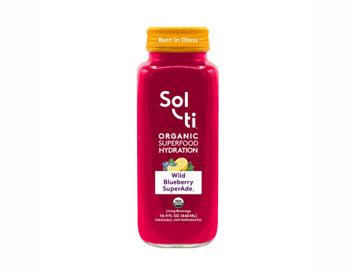 Wild Blueberry SuperAde 14.9oz, 6 pack Sol-ti image 0