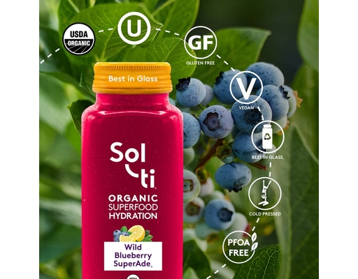 Wild Blueberry SuperAde 14.9oz, 6 pack Sol-ti image 1