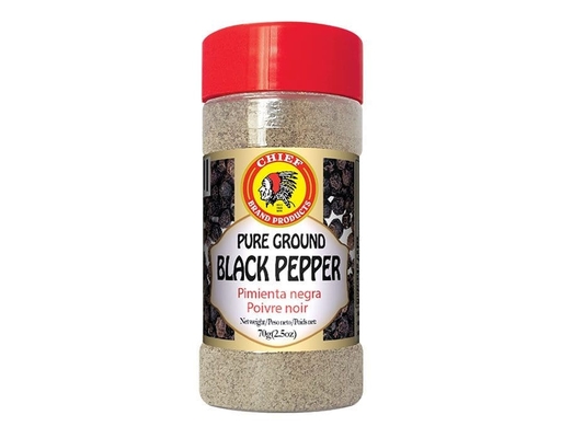 Black Pepper (Ground) 70g, 6 pack Chief Brand image 0