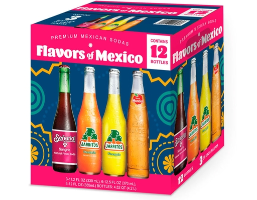 Flavors of Mexico Glass Variety 12 pack Sidral Mundet image 0