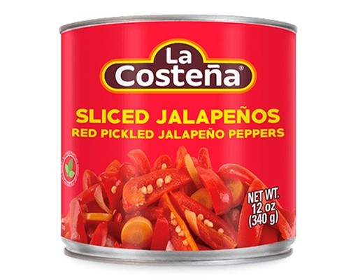 Sliced Red Jalapeño Pepper, 340 g La Costeña image 0