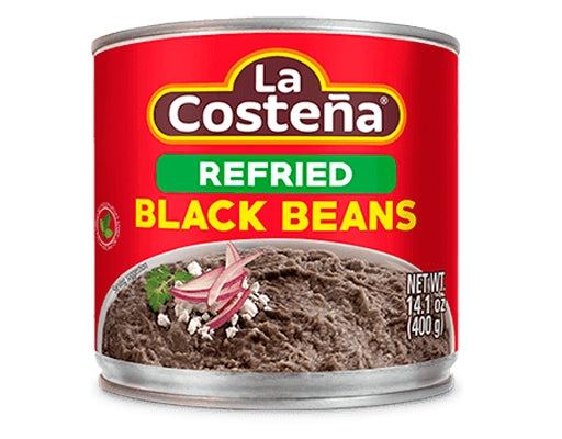Refried Black Beans 580g, 6 pack La Costeña image 0