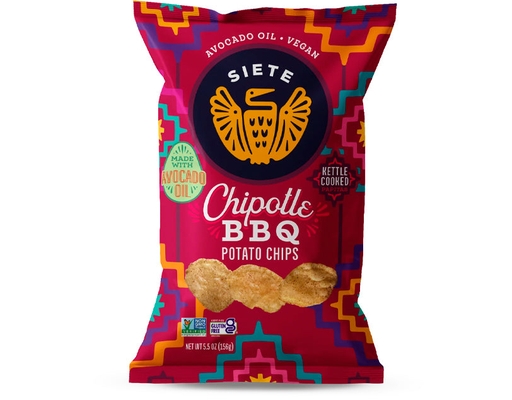 Kettle Cooked Potato Chips, Chipotle 158g Siete image 0