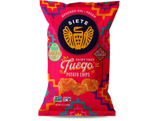Kettle Cooked Potato Chips, Fuego 158g Siete image 0