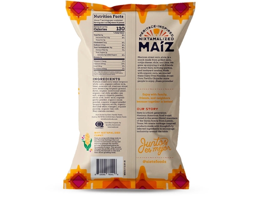 Maíz Corn Tortilla Chips, Mexican Street 212g Siete image 1