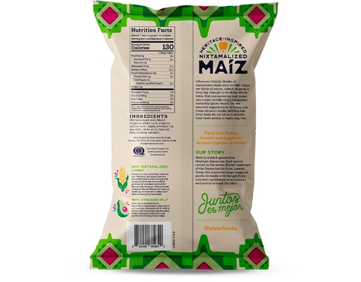 Maíz Corn Tortilla Chips, Lime 212g Siete image 1