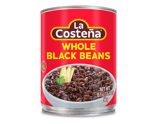 Whole Black Beans 560g, 6 pack La Costeña image 0