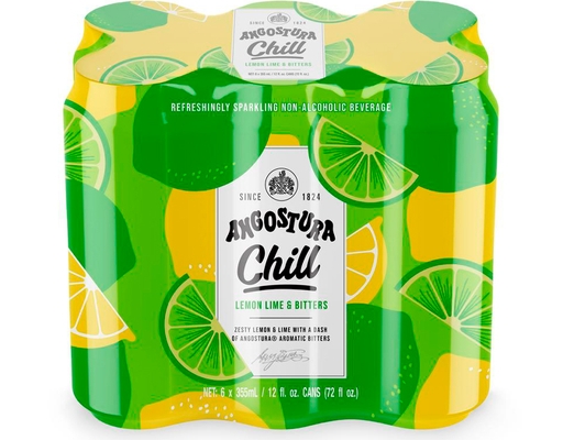 Chill Sparkling Drink Lemon Lime12 fl oz Can , 24 pack Angostura image 2