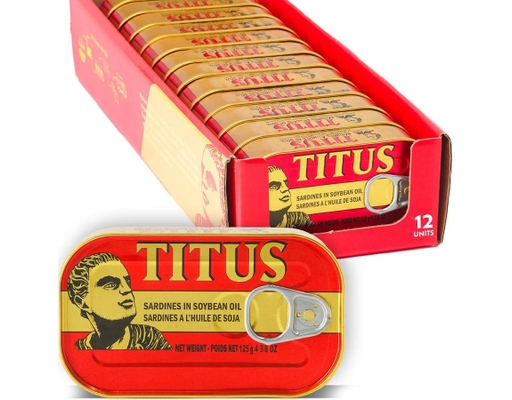 Sardines in Soybean Oil, 12 ct Titus image 1