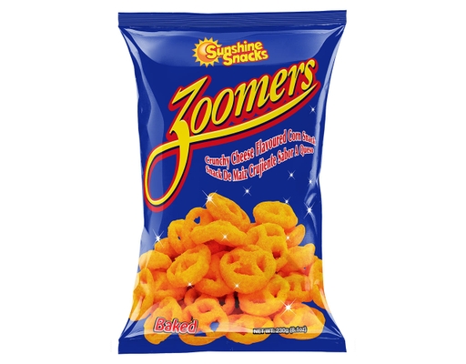 Zoomers - Crunchy Cheese Flavored Wheels Jumbo 230G Sunshine Snacks image 0