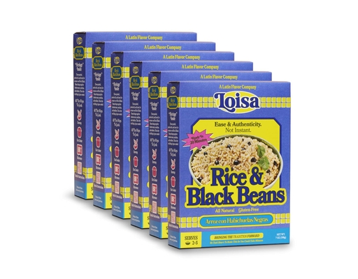 Rice and Black Beans 7 oz, 6 pack Loisa image 0