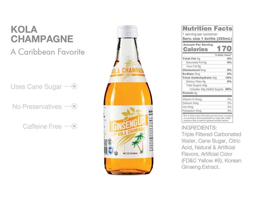 Kola Champagne 12 fl oz , 24/case Ginseng Up image 1