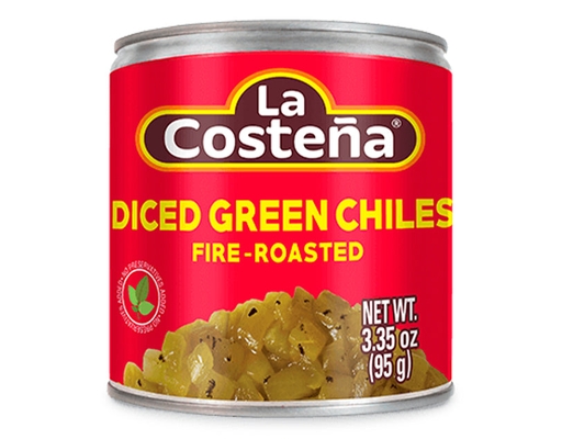 Diced Green Chiles Fire Roasted, 12 ct La Costeña image 0