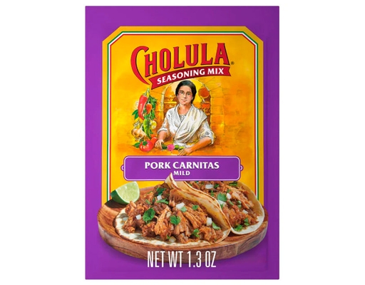 Pork Carnitas - Mild Seasoning Mix 1.3 oz, 6 Pack Cholula image 0