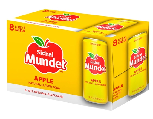 Apple Soda 12 fl.oz Can, 8 pack Sidral Mundet image 0