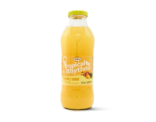 Tropical Rhythms Pineapple Ginger Drink 16 fl oz, 12 pack Grace image 0