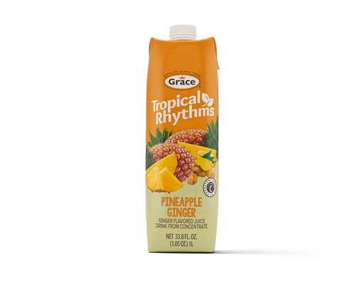 Tropical Rhythms Pineapple Ginger Drink 16 fl oz, 12 pack 1L, 12 pack Grace image 0