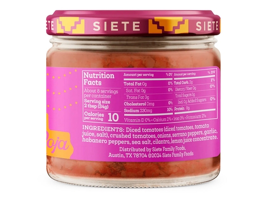 Spicy Salsa Roja, 10.50 oz Siete image 1