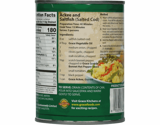 Ackees in Salt Water 540g, 24/case Grace image 4