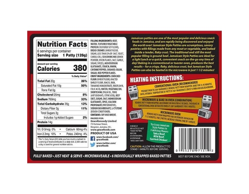 Spicy Beef Patty 9 oz, 2 ct Grace image 1