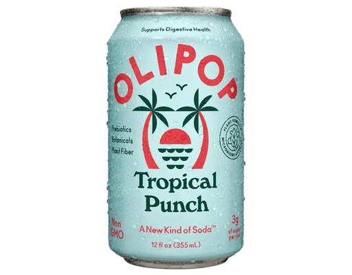 Prebiotic Soda Tropical Punch 12 fl oz Olipop image 0