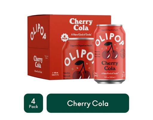 Prebiotic Soda Cherry Cola 12 fl oz, 4 pack Olipop image 0