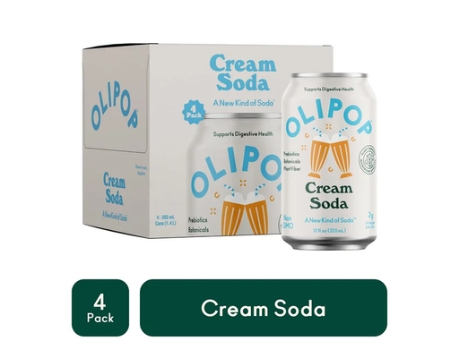 Prebiotic Soda Cream Soda 12 fl oz, 4 pack Olipop image 0