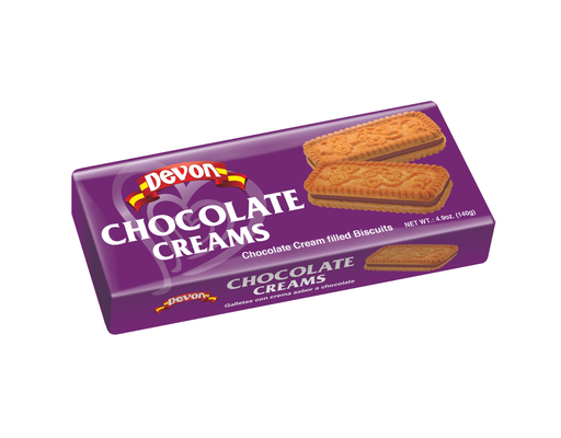 Chocolate Cream Biscuits 4.9 oz, 12 pack Devon image 0