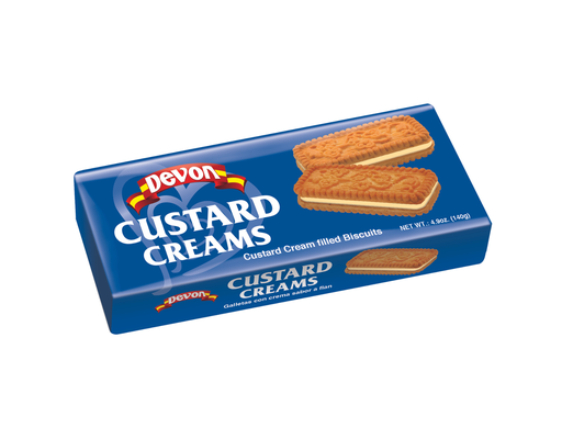 Custard Cream Biscuits 4.9 oz, 12 pack Devon image 0