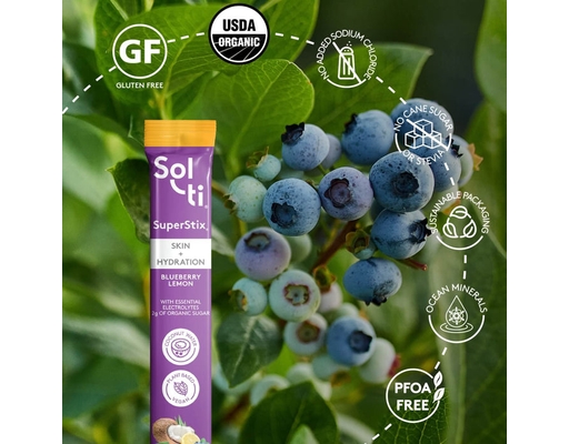 SuperStix Skin + Hydration Blueberry Lemon 16 oz Sol-ti image 1