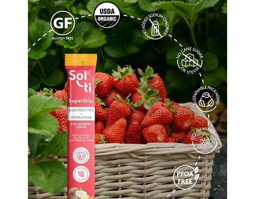 SuperStix Electrolytes + Hydration Strawberry Lemon 15 oz Sol-ti image 1