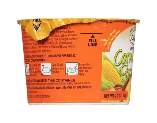 Instant Cornmeal Porridge 2.1 oz, 6 pack Grace image 2