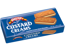 Custard Cream Biscuits 4.9 oz, 12 pack Devon