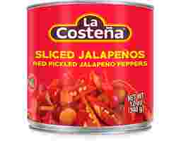 Sliced Red Jalapeño Pepper, 340 g La Costeña