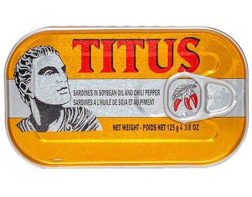 Sardines in Soybean Oil & Chilli Pepper, 12 ct Titus