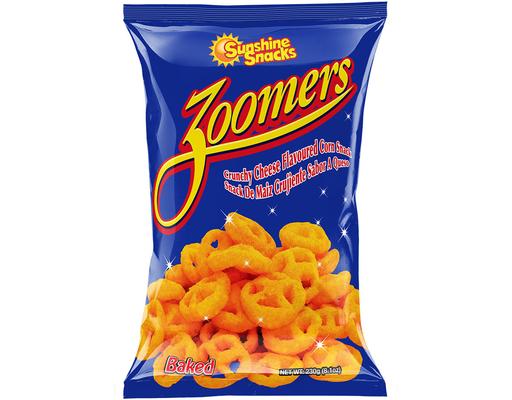 Zoomers - Crunchy Cheese Flavored Wheels Jumbo 230G Sunshine Snacks