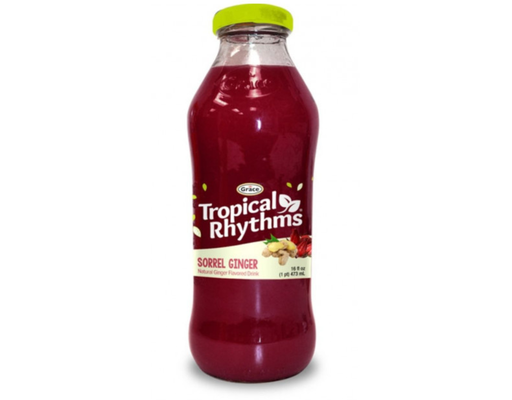 Tropical Rhythms Sorrel Ginger Drink 16 fl oz, 12 pack Grace