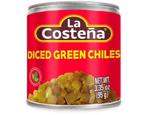 Diced Green Chiles 95g, 12 ct La Costeña