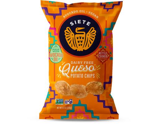 Kettle Cooked Potato Chips, Queso Siete